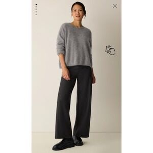 Eileen Fisher Wide‎ Leg Trousers High Waist Pull On Comfy Casual Work or Lounge